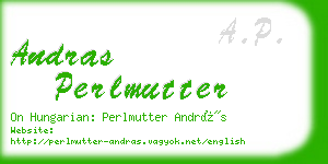 andras perlmutter business card